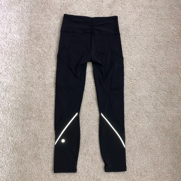 Lululemon Reflective Mesh Running Tights - Picture 1 of 9